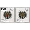 Image 1 : 2018 CANADIAN $2.00 COINS *ARMISTICE* (RED POPPY TYPE AND PLAIN TYPE)