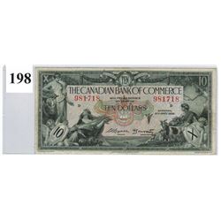 1935 CANADIAN BANK OF COMMERCE ($10 BANKNOTE) *SER. # 981718*