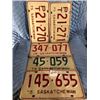 Image 1 : 5 ASST. SASK. LICENSE PLATES (1974-1975)