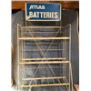 Image 1 : ATLAS BATTERY STAND (W/SIGN, 48" HIGH AND 25" WIDE)