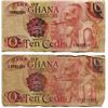 Image 1 : 2 GHANA BANK NOTES, *TEN CEDIS* (1972 & 1973)
