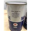 Image 2 : 2 OIL TINS (MOBIL OIL) *FULL*