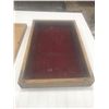 Image 2 : 2 DISPLAYS CASES, (1 OAK 16"X25"X3") *GREAT FOR COINS*