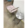 Image 1 : VANITY STOOL, ART DECO & STAINLESS STEEL *ADJUSTABLE STOOL* (GOES FROM 19 TO 28")