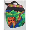 Image 2 : BEADED SATCHEL, (PLASTIC HANDLES) *14"X16*