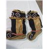 Image 1 : USED BEADED MUKLUKS *MISSING BEADS* (10" FOOT, 16" LEG)