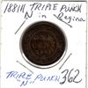 Image 2 : 1881H LARGE CENT *TRIPLE PUNCH N ERROR VARIETY*