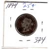 Image 2 : 1874 25 CENT *SILVER* COIN