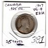 Image 2 : 1907 EDWARD VII 25 CENTS *SILVER*