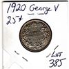 Image 1 : 1920 25 CENTS *SILVER*