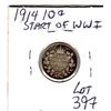 Image 1 : 1914 10 CENTS (GEORGE V) *WORLD WAR I ERA*