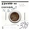 Image 2 : 1907 5 CENTS SMALL NICKEL (EDWARD VII) *SILVER*