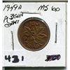 Image 1 : 1949 CNDN PENNY *A BETWEEN DENT*