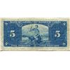 Image 2 : 1937 CNDN $5 BANKNOTE, (GORDON/TOWERS)