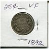 Image 1 : 1892 VICTORIA 25 CENT PC
