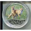 Image 1 : 2017 CNDN RCM FINE SILVER $10 COIN *WILD SWIFT FOX & PUPS*