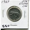 Image 1 : 1967 CNDN SILVER 25 CENT PC