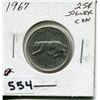 Image 1 : 1967 CNDN SILVER 25 CENT PC