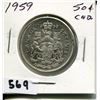 Image 1 : 1959 CNDN SILVER 50 CENT PC