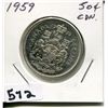 Image 1 : 1959 CNDN SILVER 50 CENT PC