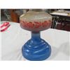 Image 3 : RED AND BLUE COAL OIL LAMP
