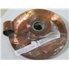 Image 2 : COPPER CANDLESTICK (A.G. PAUL SLCOMBE) & SMALL GLOBE