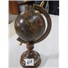 Image 5 : COPPER CANDLESTICK (A.G. PAUL SLCOMBE) & SMALL GLOBE