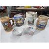 Image 1 : STEINS * 2 ARE CRACKED* & CREAM AND SUGAR SET *SUGAR REPAIRED* (OCCUPIED JAPAN)