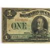 Image 2 : 1923 ONE DOLLAR BANK NOTE (DOMINION OF CANADA) *BLACK SEAL*
