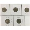 Image 1 : LOT OF 5 U.S.A. NICKELS *1919 1920 1927 1936 1937*