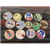 Image 1 : LOT OF 13 VINTAGE MILK BOTTLE CAPS
