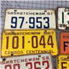 Image 2 : LOT OF 8 VINTAGE (SASKATCHEWAN) LICENCE PLATES