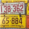 Image 3 : LOT OF 8 VINTAGE (SASKATCHEWAN) LICENCE PLATES