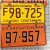Image 4 : LOT OF 8 VINTAGE (SASKATCHEWAN) LICENCE PLATES
