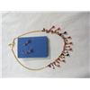 Image 1 : NECKLACE & EARRINGS (AVON) *BERRY COLORED FRING SET*
