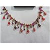 Image 2 : NECKLACE & EARRINGS (AVON) *BERRY COLORED FRING SET*