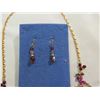 Image 3 : NECKLACE & EARRINGS (AVON) *BERRY COLORED FRING SET*