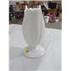 Image 2 : VASE (WHITE GLASS) *9.5"*