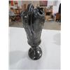 Image 4 : VASE (BLACK GLASS) *10.5"*