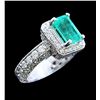 Image 2 : 2.38ct Emerald 14K White Gold Ring