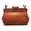 Image 3 : Vintage Deutsch Tan Ostrich Handbag