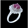 Image 2 : 4.31ct Ruby 18K White Gold Ring