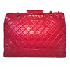 Image 2 : Chanel Red Quilted PVC Model Overnight Tote Travel Bag