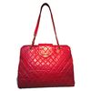 Image 3 : Chanel Red Quilted PVC Model Overnight Tote Travel Bag