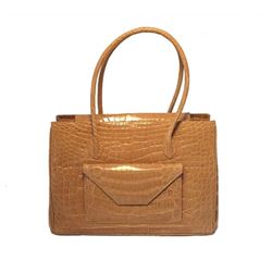 Alexandra Knight Tan Alligator Handbag