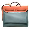 Image 1 : Hermes Blue Canvas Toile Herbag Tote