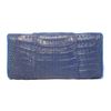 Image 2 : Carlos Falchi Blue Crocodile Patchwork Clutch