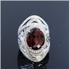 Image 1 : 13.13ct Natural Malaya Garnet 18K White Gold Ring