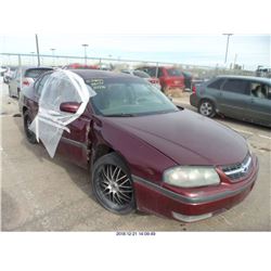 2003 - CHEVROLET IMPALA//REBUILT SALVAGE