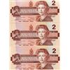 Image 1 : 3 CONSCECUTIVE BANK OF CANADA (TWO DOLLAR BANK NOTE)